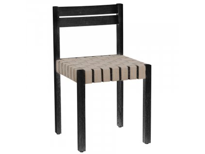 Černá dřevěná jídelní židle Bloomingville Maron s výpletem