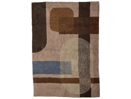 Hnědý bavlněný koberec Bloomingville Zofia 140 x 200 cm
