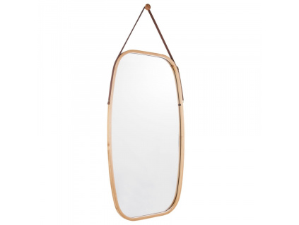 Bambusové závěsné zrcadlo Idylica 74 x43 cm