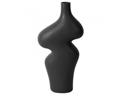 Černá váza Curlie 30,5 cm