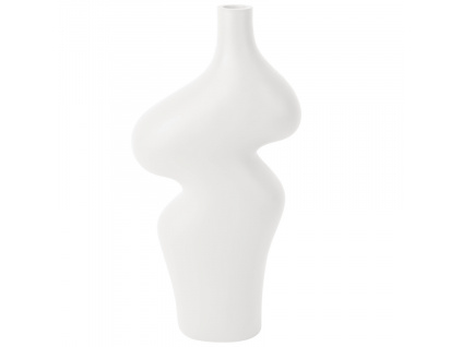Bílá váza Curlie 30,5 cm