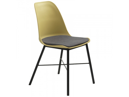 Žlutá plastová jídelní židle Unique Furniture Whistler