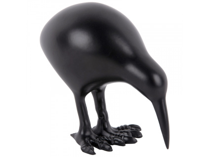 Černá kovová soška Kiwi 15,5 cm