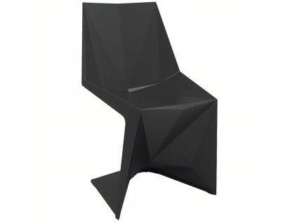Černá plastová jídelní židle VOXEL