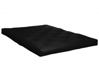 Středně tvrdá černá futonová matrace Karup Design Comfort 160 x 200 cm, tl. 15 cm