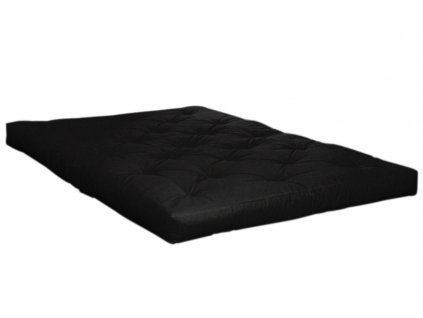 Měkká černá futonová matrace Karup Design Sandwich 160 x 200 cm, tl. 16 cm