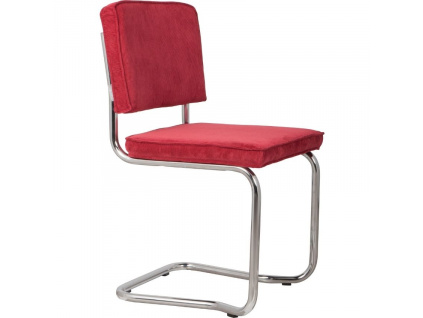Červená manšestrová jídelní židle ZUIVER RIDGE KINK RIB848x848 (9)