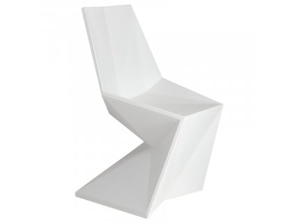 Bílá plastová jídelní židle VERTEX