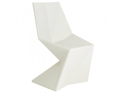 Krémově bílá plastová jídelní židle VERTEX