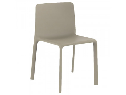 Béžová plastová jídelní židle KES