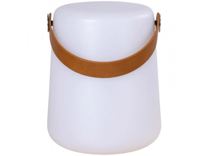 Bílá plastová LED lampa Prinston 21 cm