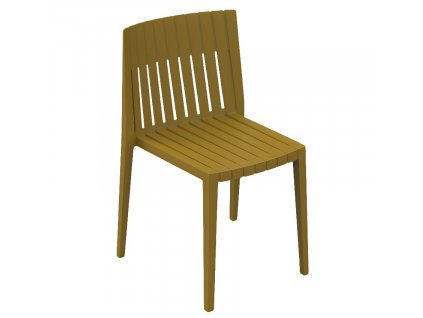 Hořčicově žlutá plastová zahradní židle SPRITZ