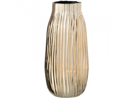 Zlatá skleněná váza J-line Noterich 30 cm