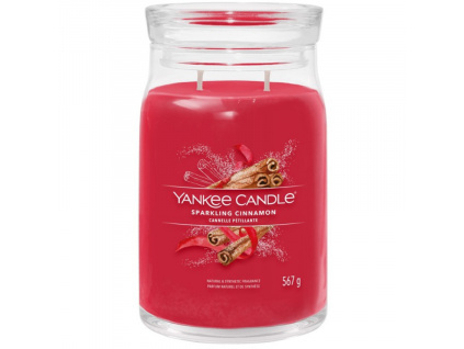 Velká vonná svíčka Yankee Candle Sparkling Cinnamon Signature