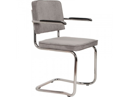 Světle šedá manšestrová jídelní židle ZUIVER RIDGE KINK RIB s područkami848x848 (31)