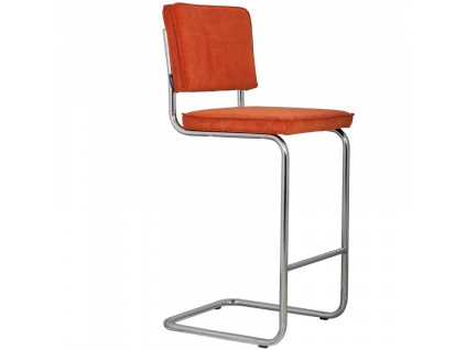 Oranžová manšestrová barová židle ZUIVER RIDGE RIB 75 cm848x848 (22)