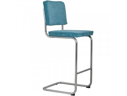 Modrá manšestrová barová židle ZUIVER RIDGE RIB 75 cm848x848 (15)