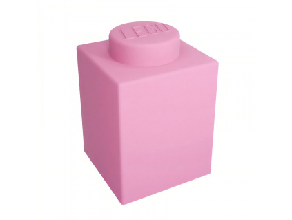 Růžové silikonové noční světlo LEGO® Classic