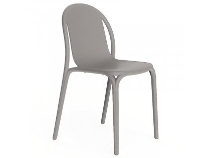 Béžovo-šedá plastová jídelní židle BROOKLYN