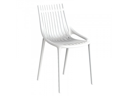 Bílá plastová zahradní židle IBIZA