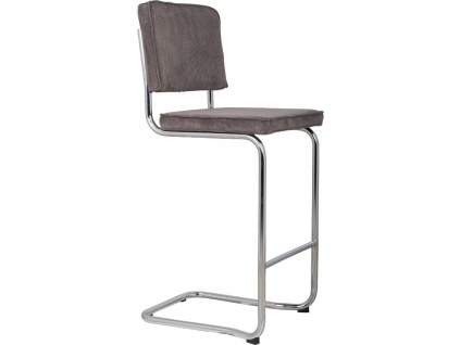 Šedá manšestrová barová židle ZUIVER RIDGE KINK RIB 75 cm848x848 (1)