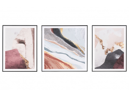 Set tří abstraktních obrazů Somcasa Terra