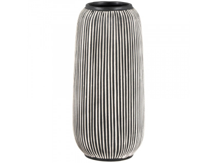 Černobílá keramická váza Tremble 20 cm