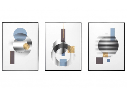 Set tří abstraktních obrazů Somcasa Guitar 80 x 60 cm