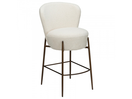 Béžová bouclé barová židle DAN-FORM Orbit 68 cm
