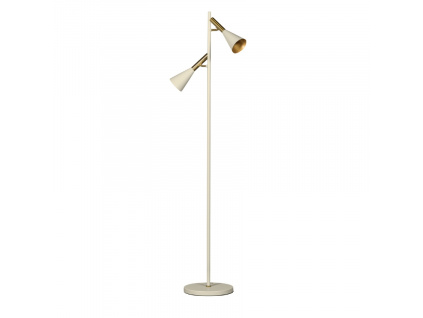 Béžová kovová stojací lampa Dibie 158 cm