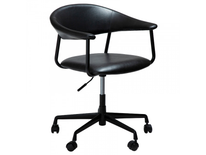 Černá koženková kancelářská židle DAN-FORM Rover
