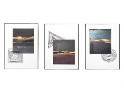 Set tří obrazů Somcasa Stamp 80 x 60 cm