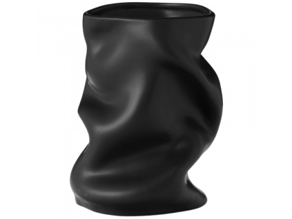Černá keramická váza AUDO COLLAPSE 20 cm