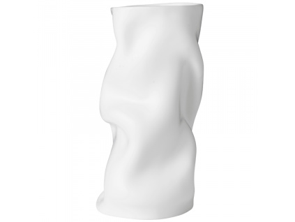Bílá keramická váza AUDO COLLAPSE 30 cm
