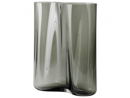 Kouřově zelená skleněná váza AUDO AER 33 cm