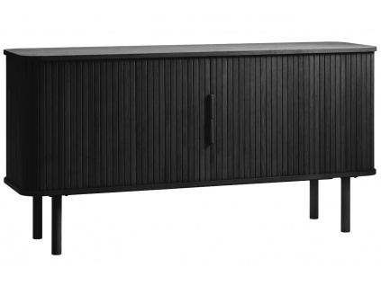 Černá dubová komoda Unique Furniture Cavo 160 x 45 cm