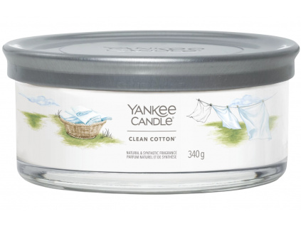 Vonná svíčka Yankee Candle Clean Cotton 5 knotů