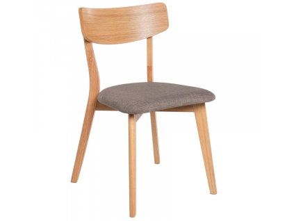 Dřevěná jídelní židle Somcasa Keira s hnědým sedákem