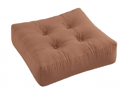 Hnědý sedací polštář Karup Design More 70 x 70 cm