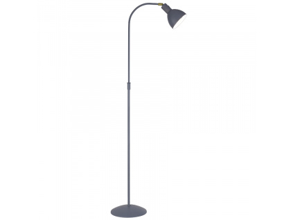 Šedá kovová stojací lampa Halo Design Angora 150 cm