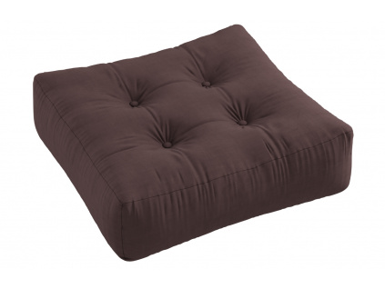 Tmavě hnědý sedací polštář Karup Design More 70 x 70 cm