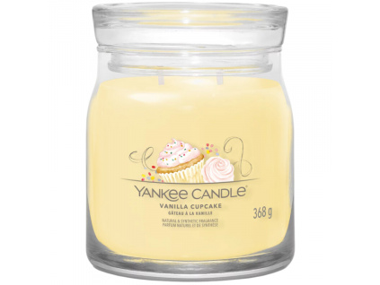 Střední vonná svíčka Yankee Candle Vanilla Cupcake Signature