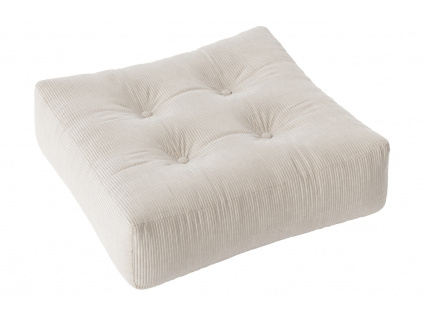 Béžový manšestrový sedací polštář Karup Design More 70 x 70 cm