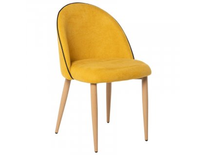 Žlutá čalouněná jídelní židle Somcasa Ariella