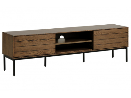 Tmavě hnědý TV stolek Unique Furniture Modica 180 x 40 cm