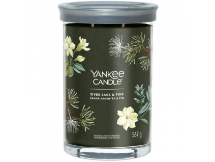 Velká vonná svíčka Yankee Candle Silver Sage & Pine Signature Tumbler