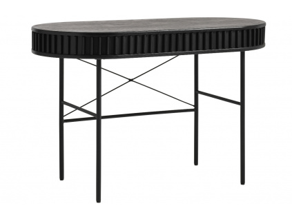 Černý dubový pracovní stůl Unique Furniture Siena 120 x 60 cm