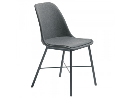 Tmavě šedá čalouněná jídelní židle Unique Furniture Whistler