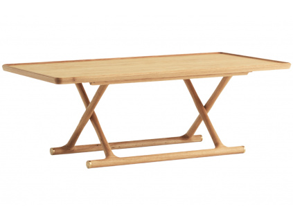 Přírodní dubový konferenční stolek AUDO JÄGER 130 x 65 cm