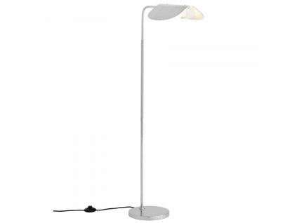 Stříbrná kovová stojací lampa AUDO WING 118 cm